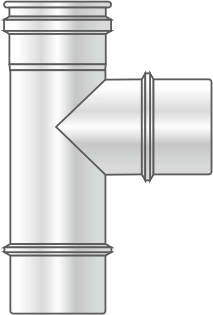 T inoxidable M-H-H D=80 90º
