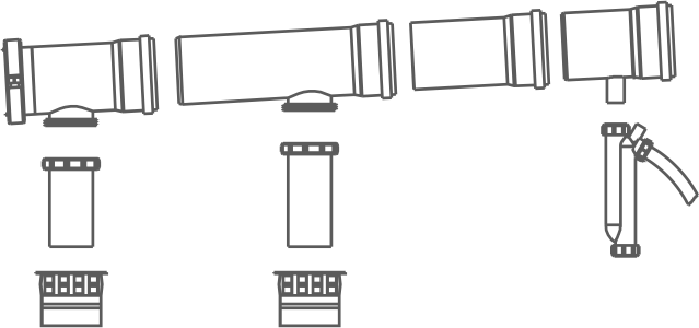 Kit colector D=160 para 2 Rinnai Serie N