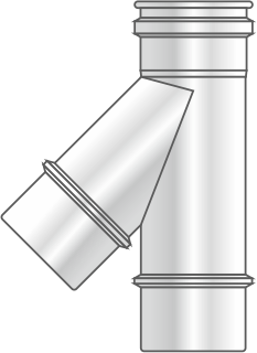 T inoxidable M-H-H D=80 135ºL